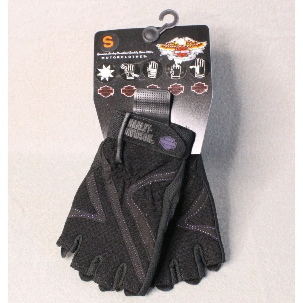 Harley-Davidson Roadwear Airflow 97243 Fingerless Motorcycle Gloves Black S